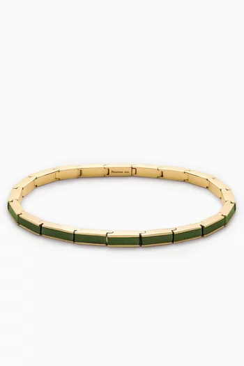 Aventurine Line Bracelet in Gold Vermeil