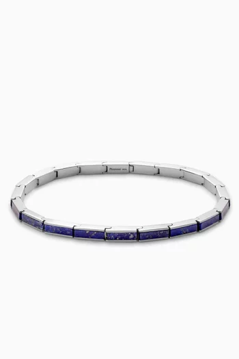 Line Lapis Bracelet in Sterling Silver