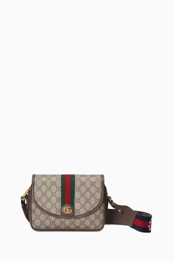 Small Ophidia Shoulder Bag in GG Supreme Canvas