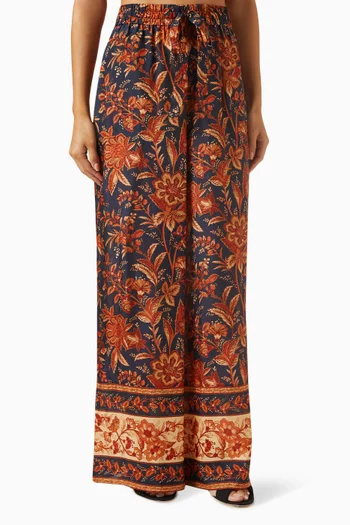 Junie Relaxed Pants in Silk