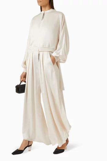 Love Capsule Wide-leg Pants in Silk