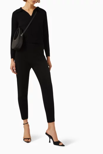 طقم بياقة نسيج صوف وكشمير