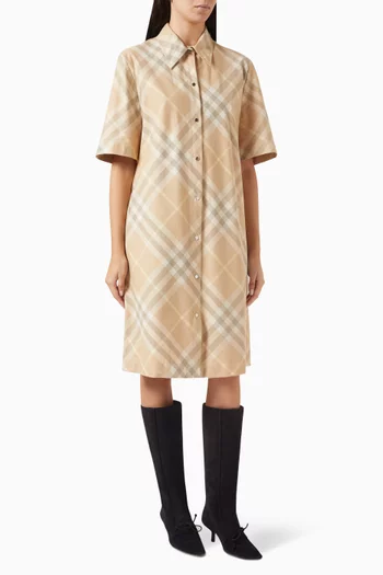 Vintage Check Shirtdress in Cotton