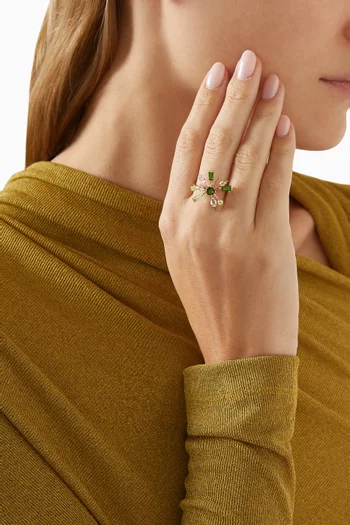 Fireworks Fiesta Precious Gemstone Ring in 18kt Rose Gold