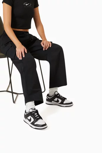 Dunk Low Top Sneakers in Leather