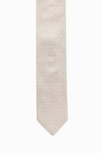ربطة عنق بنقشة بيزلي صغيرة حرير
