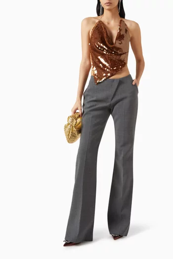 High-waist Pants in Virgin-wool