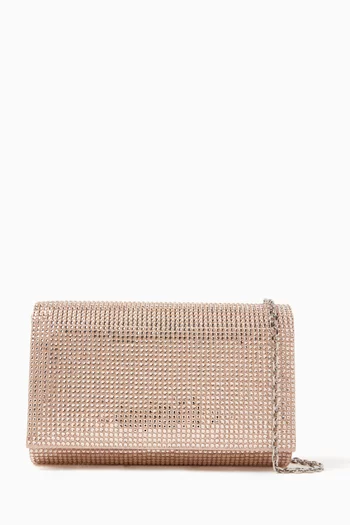 Aida Crystal-embellished Clutch Bag in Satin