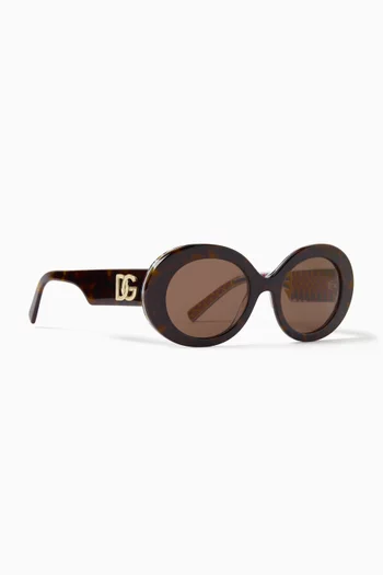 Oval Sunglasses in Acetate