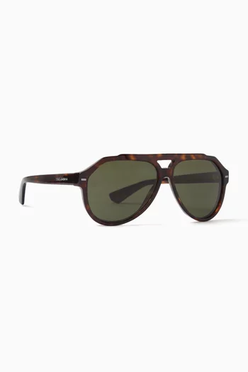 DG Pilot Sunglasses in Acetate