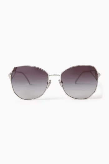 Irregular Sunglasses in Metal