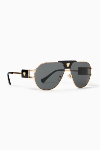 Aviator Sunglasses in Metal
