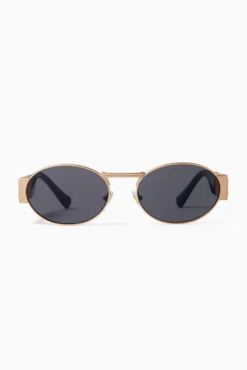 Medusa Head Round-frame Sunglasses