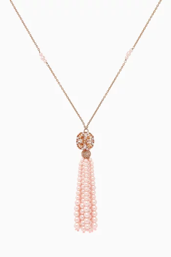 Dahlia Pearl Tassel Necklace in 18kt Gold-plated Sterling Silver