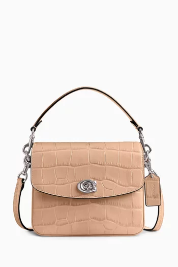 Cassie Embossed Crossbody Bag in Leather