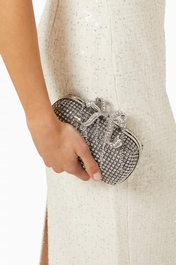 Clutch Bag in Crystal-embellished Chainmail