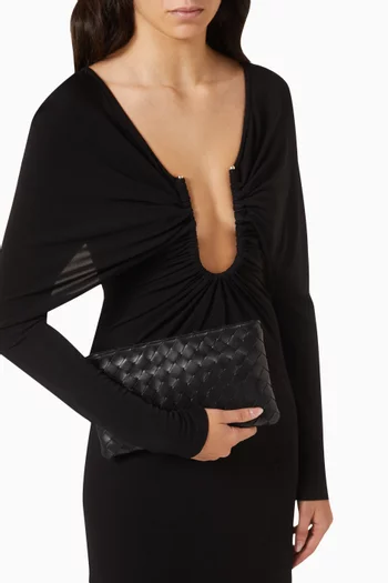 Small Pouch in Intrecciato leather