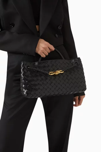 East/West Andiamo Bag in Intrecciato Leather