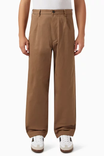 Relaxed-fit Trousers in Stretch Cotton Twill