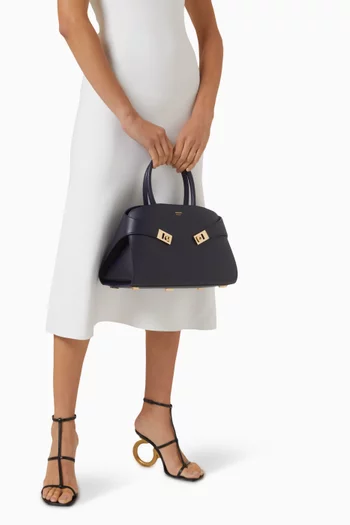 Small Hug  Top Handle Bag in leather