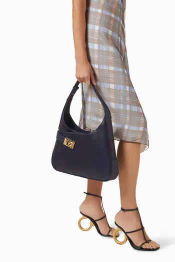 Large Hobo Shoulder Bag in Leather