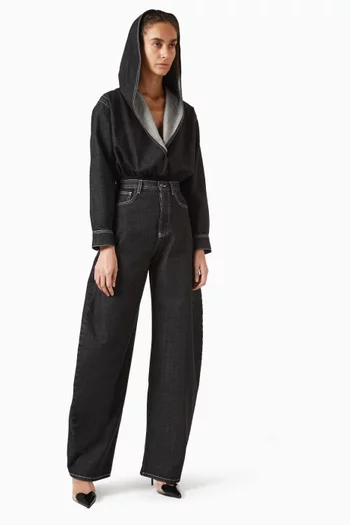 بودي سوت بغطاء رأس دينم