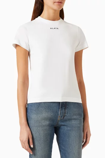Fitted T-shirt in Cotton Jersey