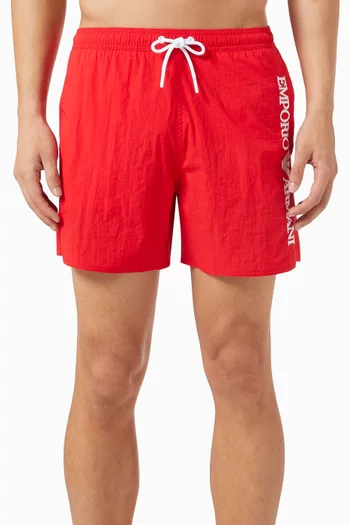 Macro EA Logo Swim Shorts in Nylon