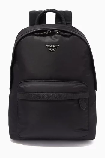 Metal Logo Backpack in Nylon