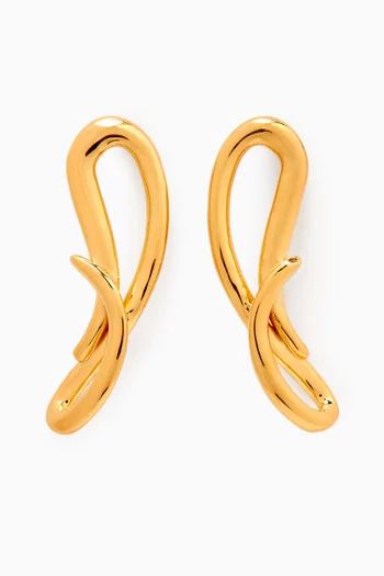 Twist Earrings in 22kt Gold-plated Bronze