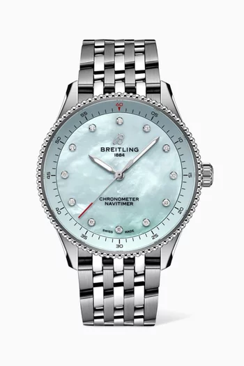 Navitimer Quartz Diamond Stainless Steel Watch, 32mm