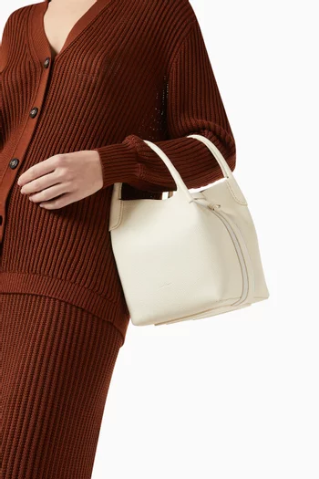 Small Bale Bucket Bag in Leather