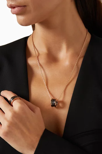 B.zero1 Pendant Necklace in 18kt Rose Gold & Ceramic