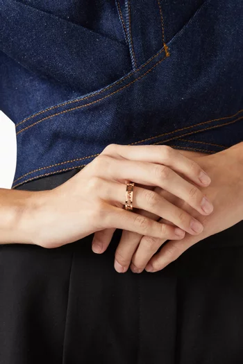 B.zero1 Logo Ring in 18kt Rose Gold