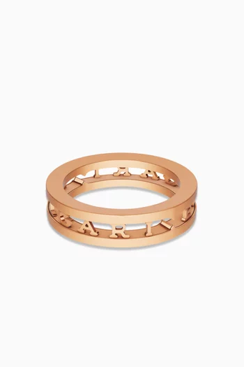 B.zero1 Logo Ring in 18kt Rose Gold