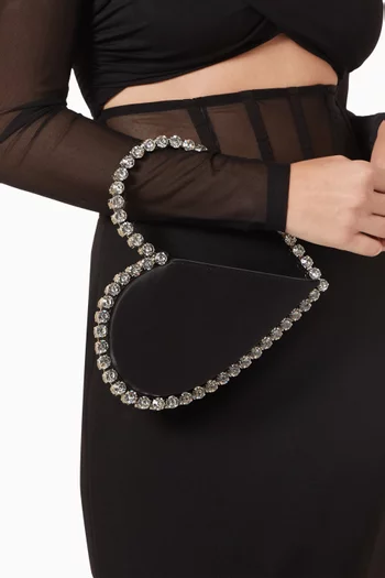 Small Love Clutch in Satin