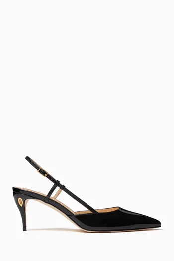 Mario 65 Slingback Pumps in Patent Leather