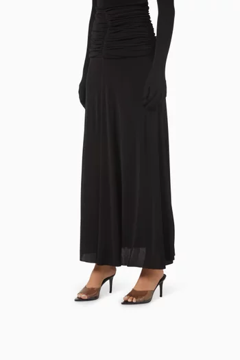 حذاء مفتوح بيلا بكعب 80 مم جلد لامع وكلوريد متعدد الفينيل