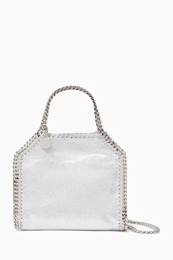Mini Falabella Tote Bag in Metallic Faux Shaggy Deer