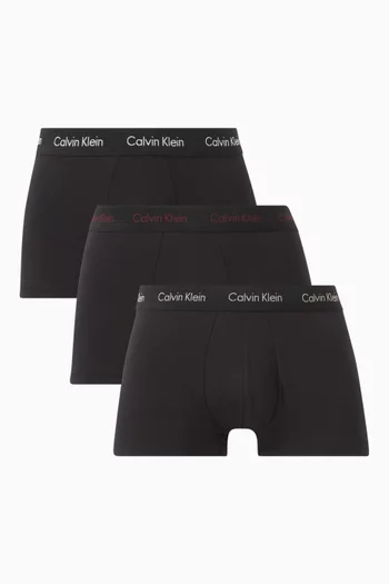 Logo Trunks in Stretch-cotton, Set of 3