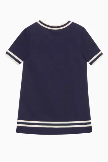 فستان بحلية لجام الحصان قطن