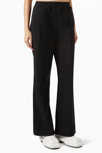 Side Vent Wide-Legs Pants in Cotton