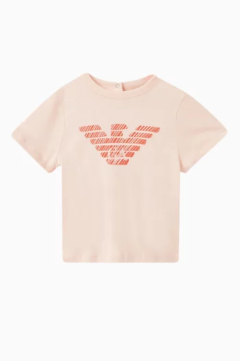 Logo-print Skateboard-motif T-shirt in Cotton