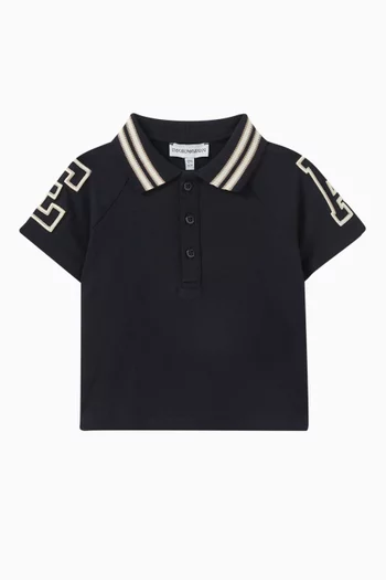 EA Embroidered Polo Shirt in Cotton