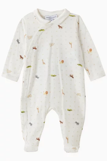 All-over Micro Logo & Animals Jumpsuit