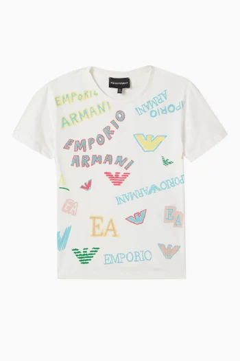 Text Logo T-Shirt in Cotton