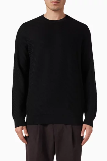 Monogram Sweater in Virgin Wool