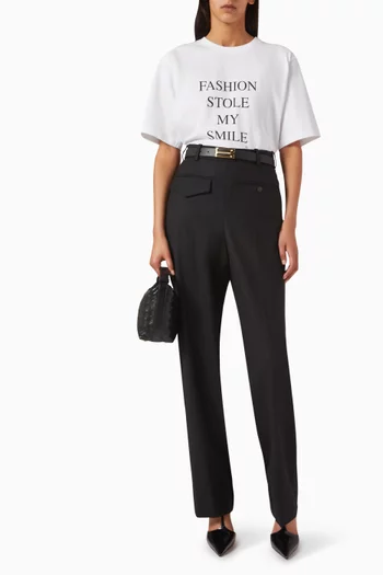 Slogan-print T-shirt in Organic-cotton