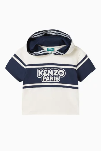 Logo-print Hooded T-shirt in Cotton