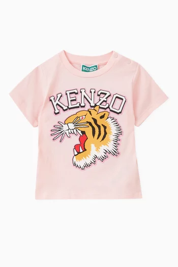 Tiger-print T-shirt in Cotton Jersey
